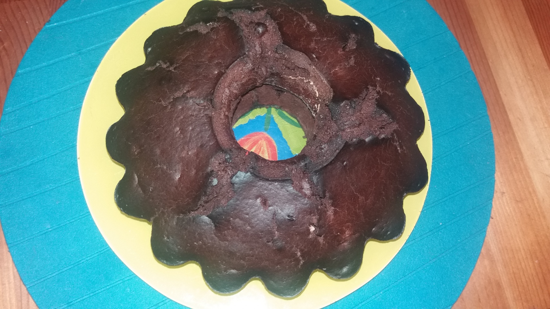 Prajitura cu ciocolata, conopida si glazura crema de mascarpone cu lamaie