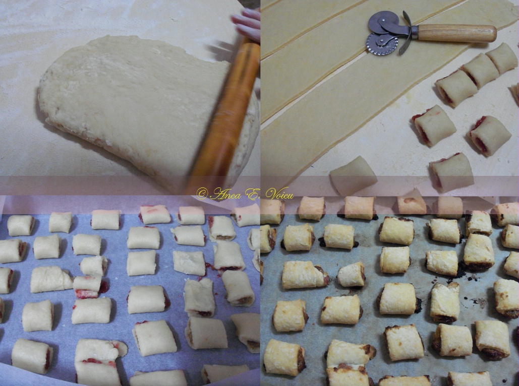 Cornulete asortate cu aluat din untura