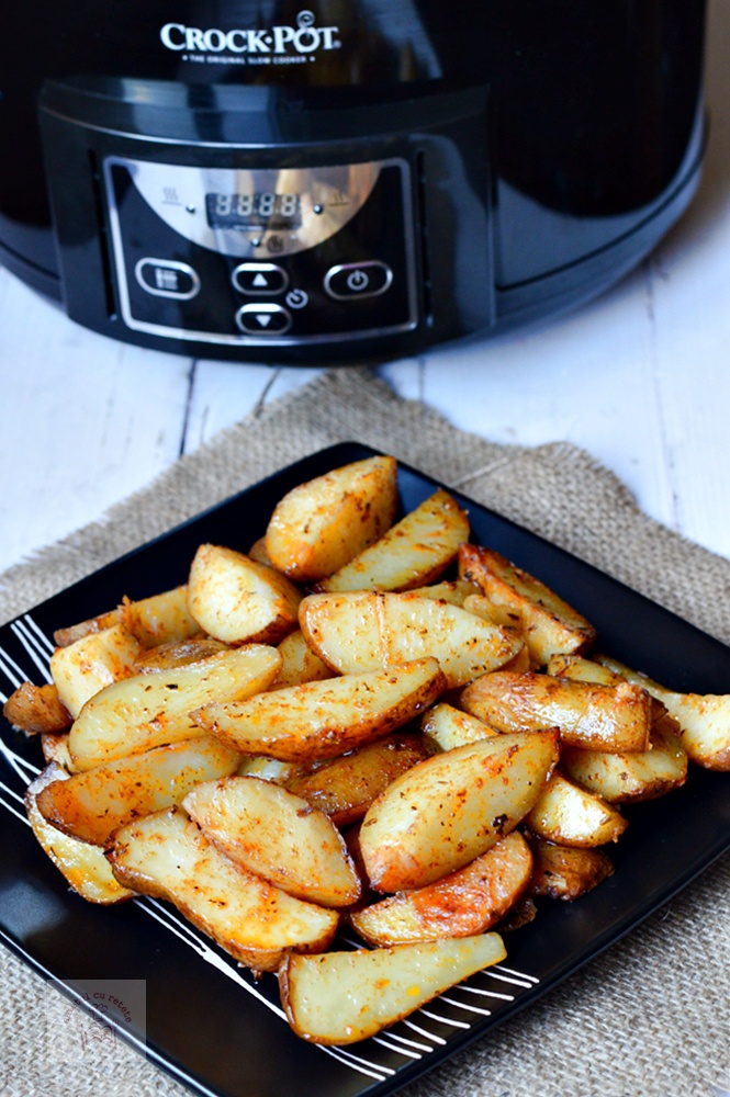 Cartofi wedges la slow cooker Crock-Pot