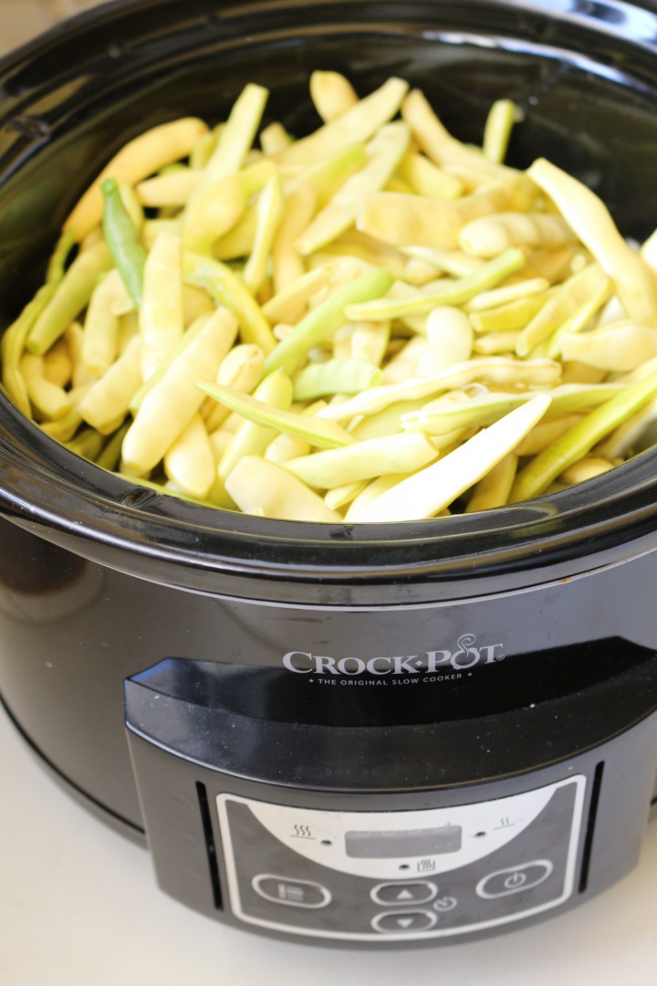Fasole verde scazuta la slow cooker Crock Pot