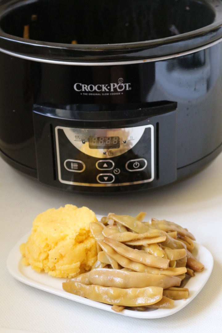 Fasole verde scazuta la slow cooker Crock Pot