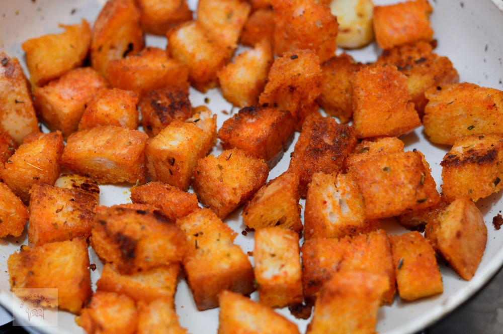 Supa crema de rosii cu crutoane, la slow cooker Crock-Pot