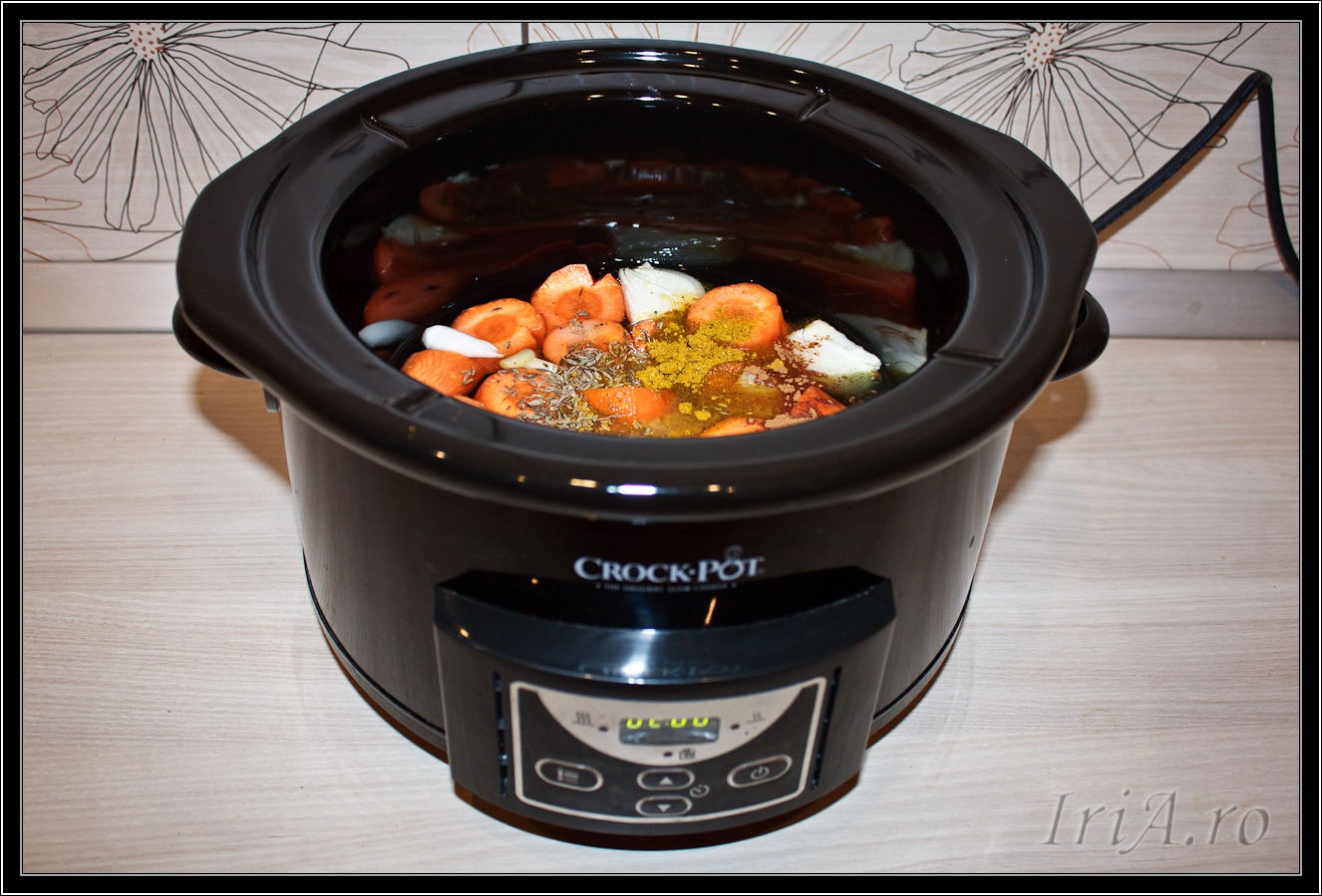 Supa crema de morcovi cu curry - de post, la slow cooker Crock-Pot