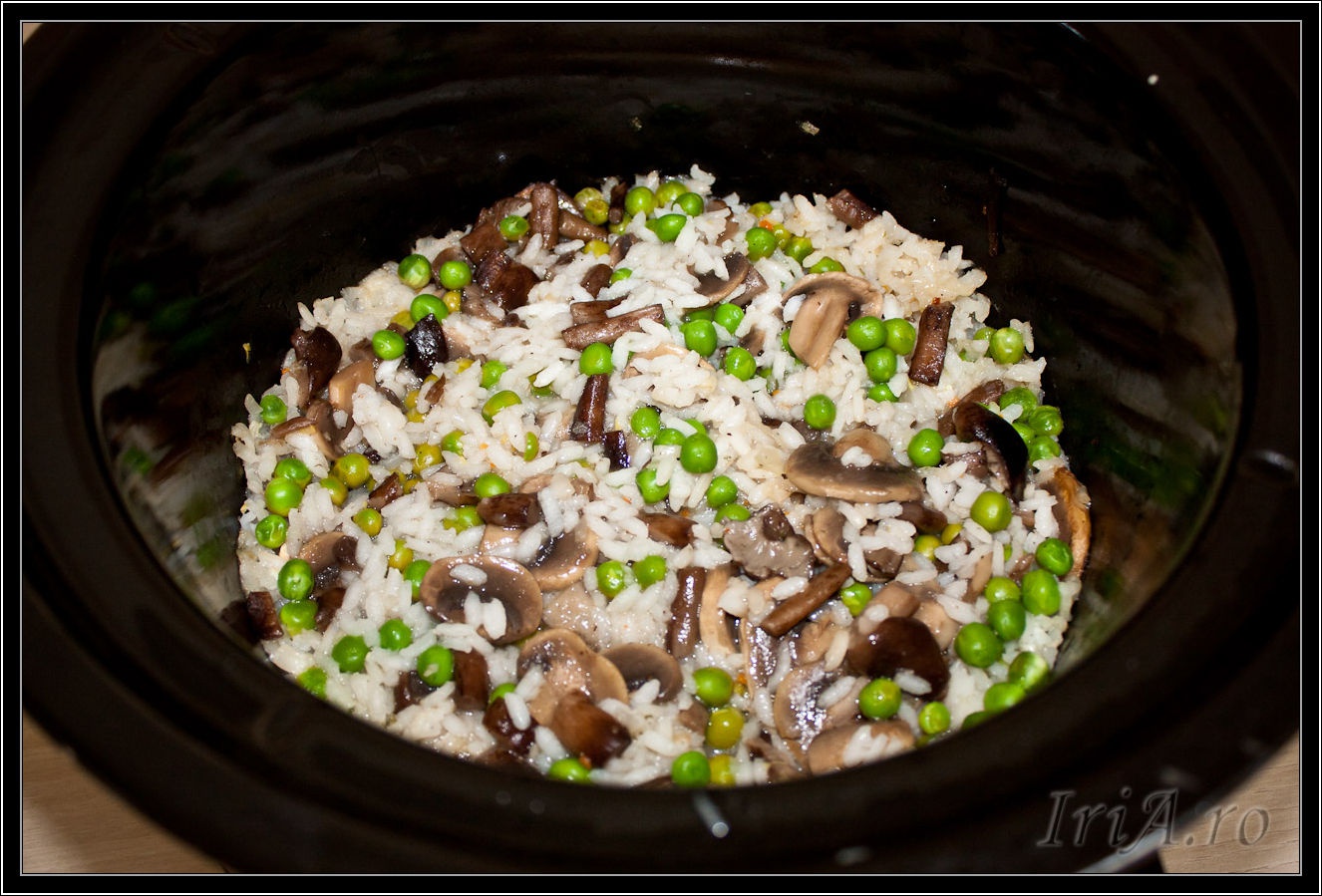 Risotto de post cu ciuperci la slow cooker Crock-Pot