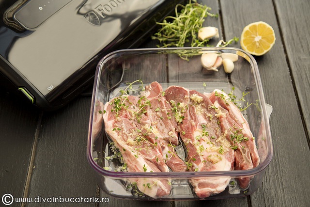 Marinata simpla cu usturoi si cimbrisor la aparatul de marinat Food Saver