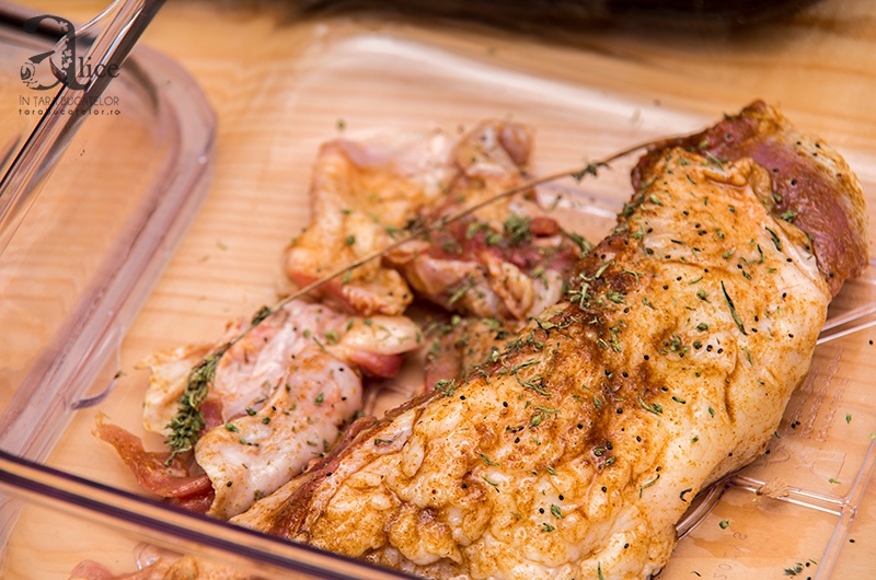 Coaste de miel cu salsa de naut, marinate rapid cu aparatul Food Saver