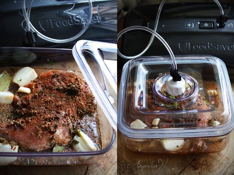 Placinta cu carne de miel pregatita cu aparatul de marinat FoodSaver