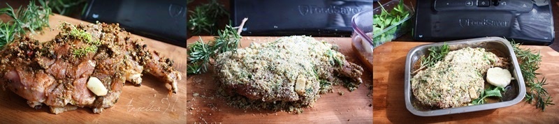 Pulpa de miel imbracata in crusta crocanta de verdeturi pregatita cu aparatul de marinat FoodSaver
