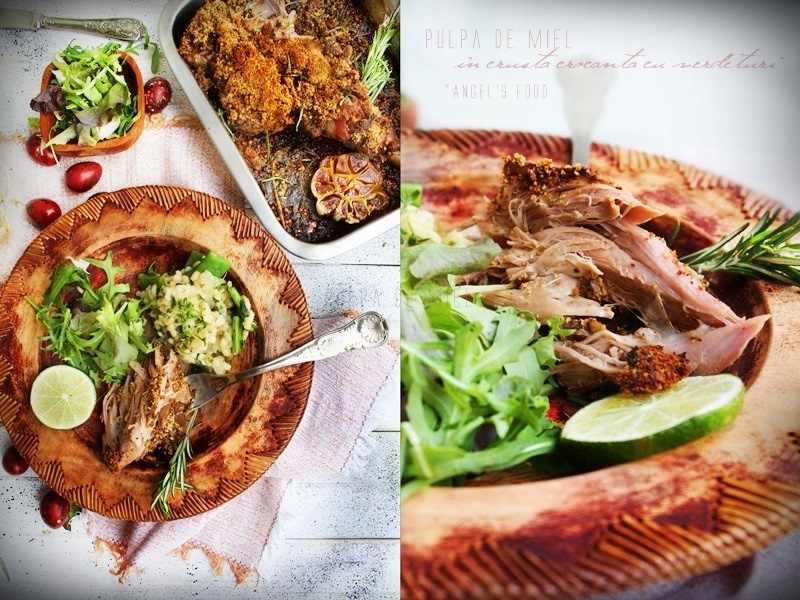 Pulpa de miel imbracata in crusta crocanta de verdeturi pregatita cu aparatul de marinat FoodSaver