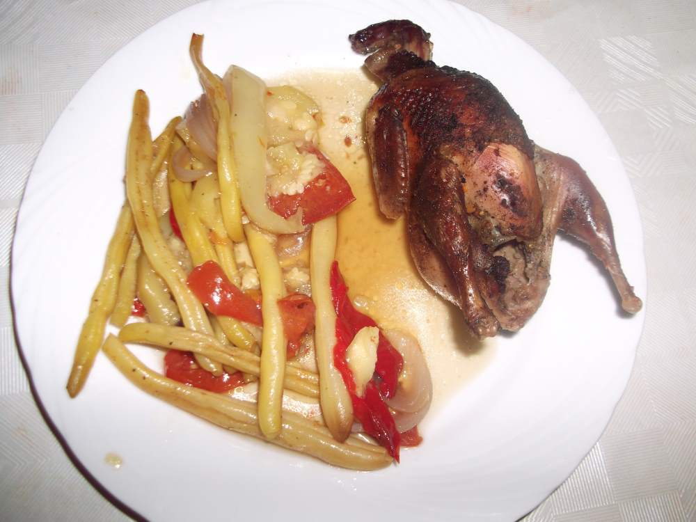 Prepelite la cuptor cu legume