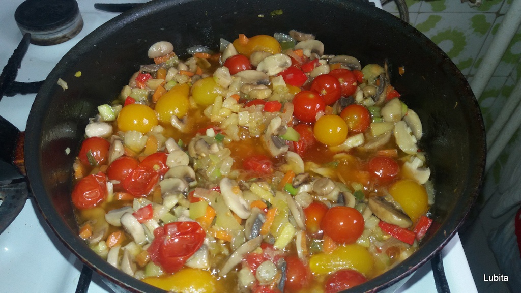 Lasagna cu ciuperci si legume