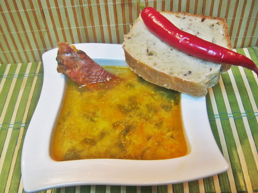 Ciorba de stevie cu afumatura