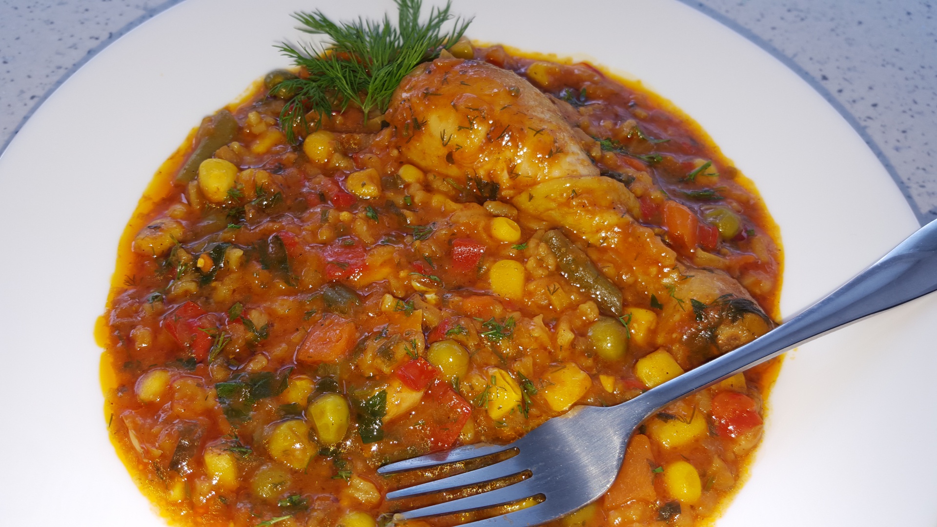 Amestec mexican cu pui