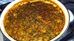 Mancare de urzici cu orez si ciuperci