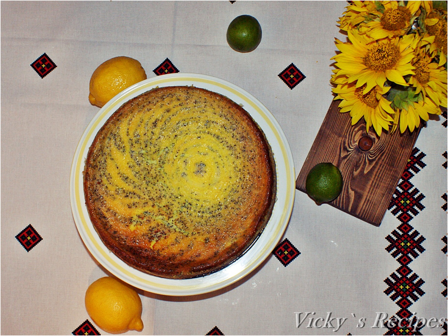 Cheesecake cu mac si confit de lamaie