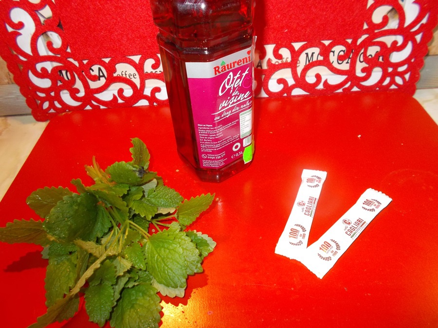 Friptura de miel cu cartofi noi, ciuperci si sos de menta