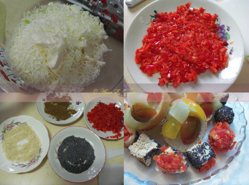 Cuburi cu crema de branza