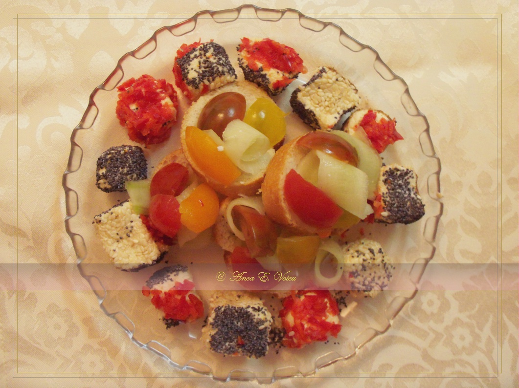 Cuburi cu crema de branza