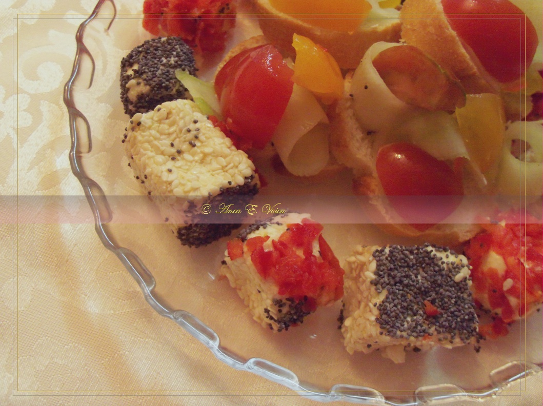 Cuburi cu crema de branza