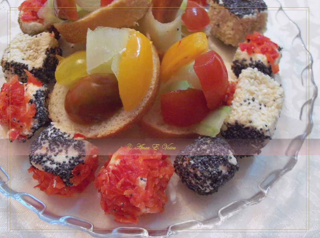 Cuburi cu crema de branza