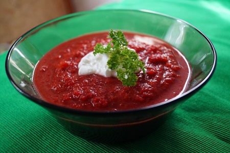 Supa crema de sfecla si rubarba