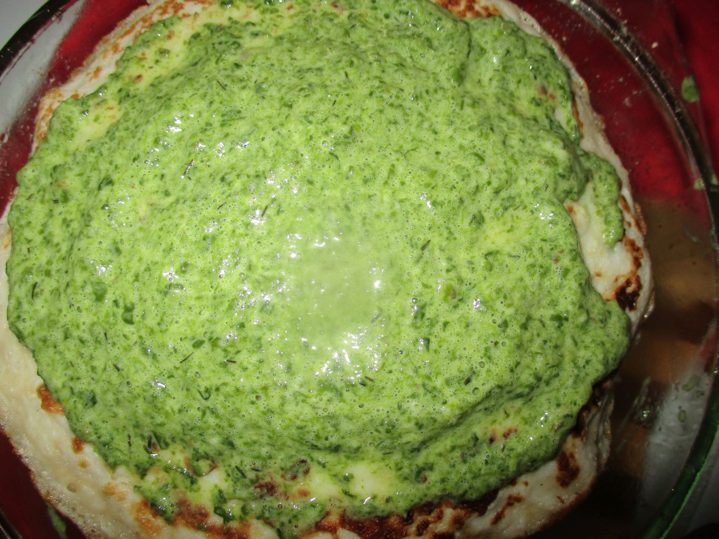 Budinca de clatite cu piure de spanac