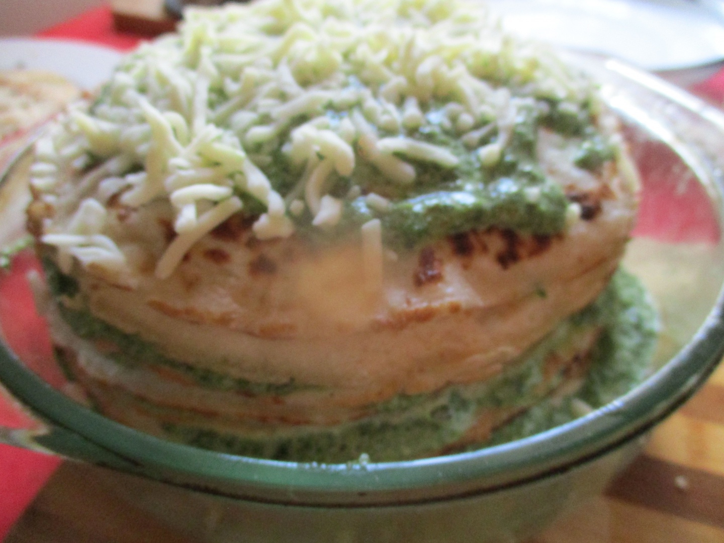 Budinca de clatite cu piure de spanac