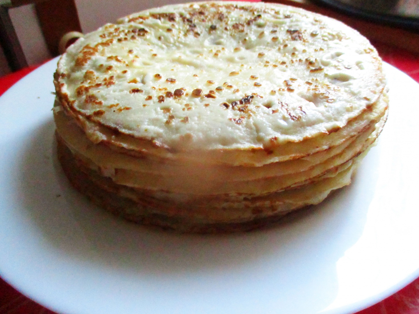 Budinca de clatite cu piure de spanac