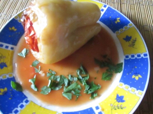 Ardei umpluți cu orez și legume - de post