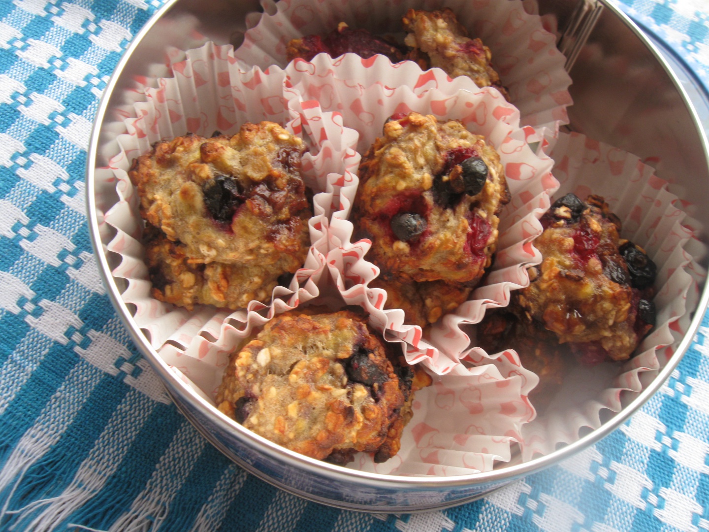 Cookies cu fulgi de ovaz si fructe de padure
