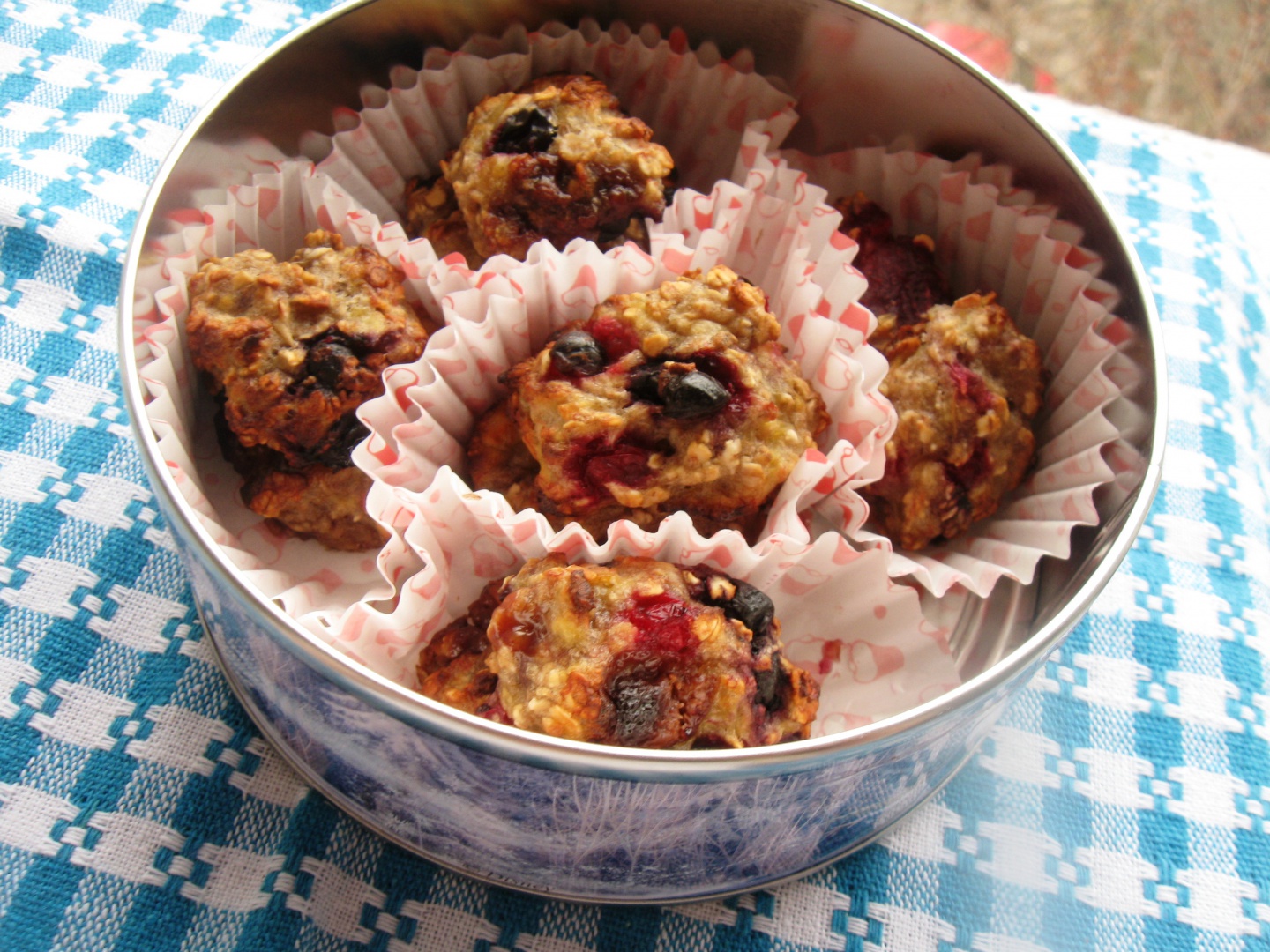 Cookies cu fulgi de ovaz si fructe de padure