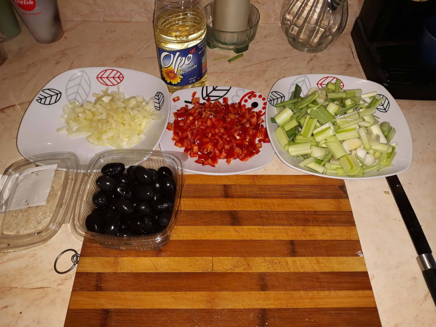 Mancare de praz cu limba si masline