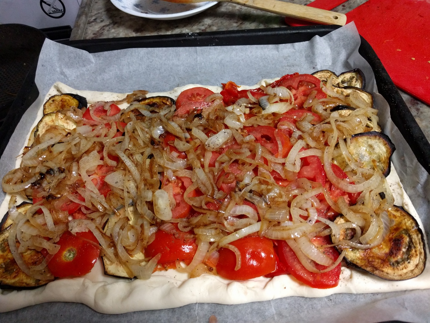 Tarta cu legume si branza de capra