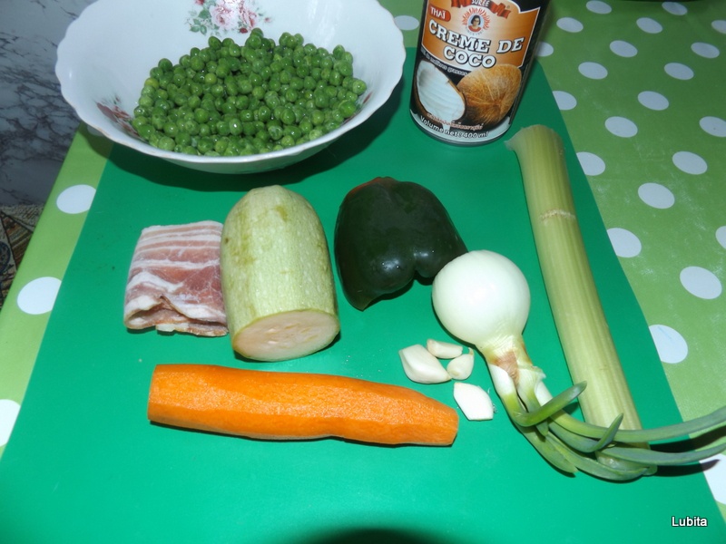 Supa crema de mazare cu jambon