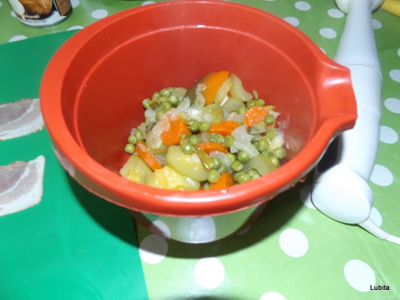 Supa crema de mazare cu jambon