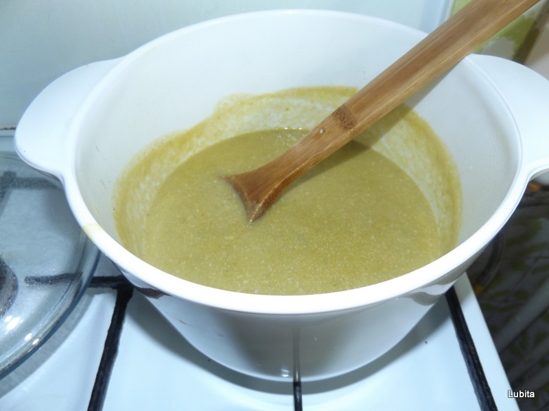 Supa crema de mazare cu jambon