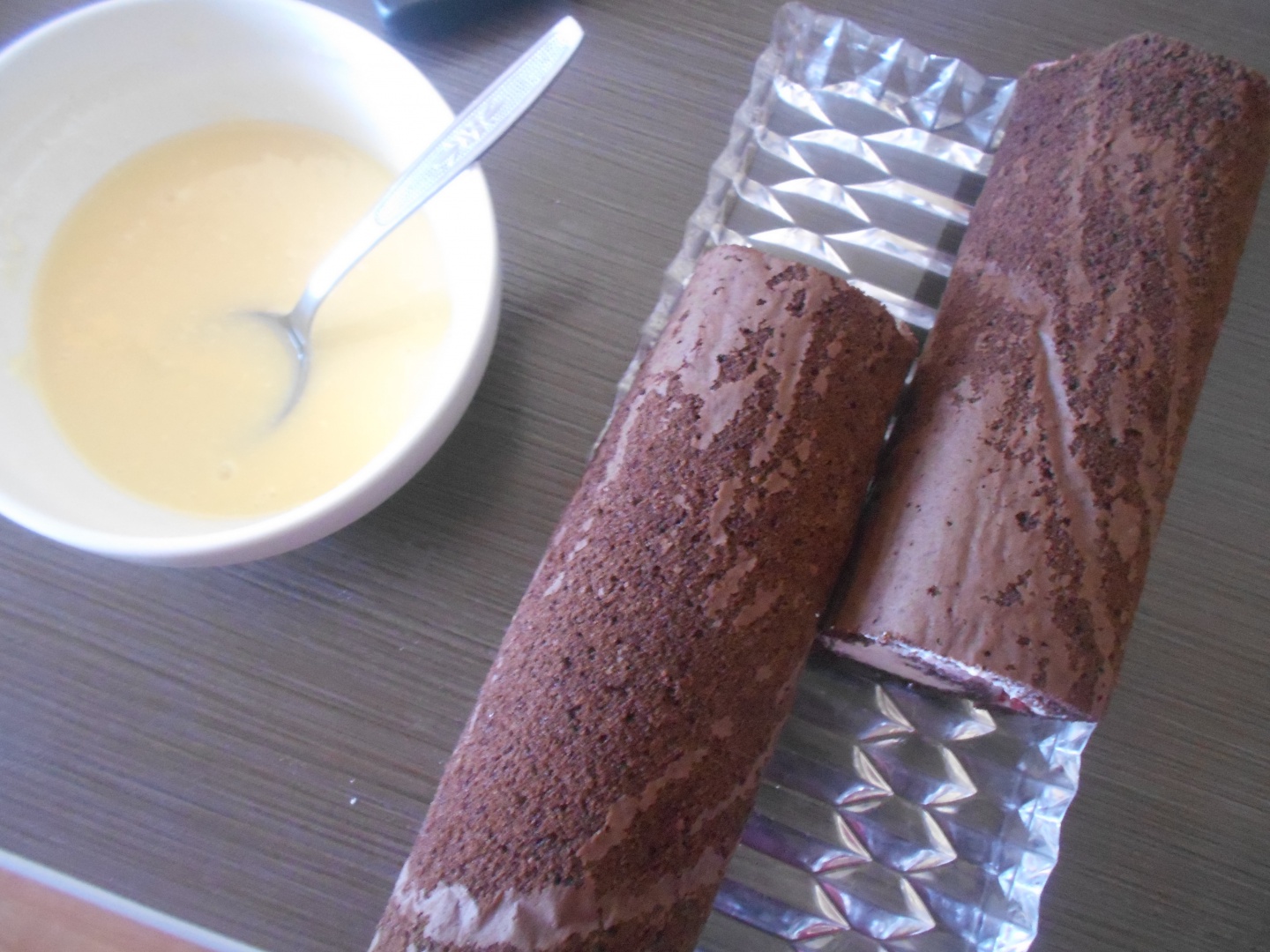 Rulada cu mascarpone si zmeura