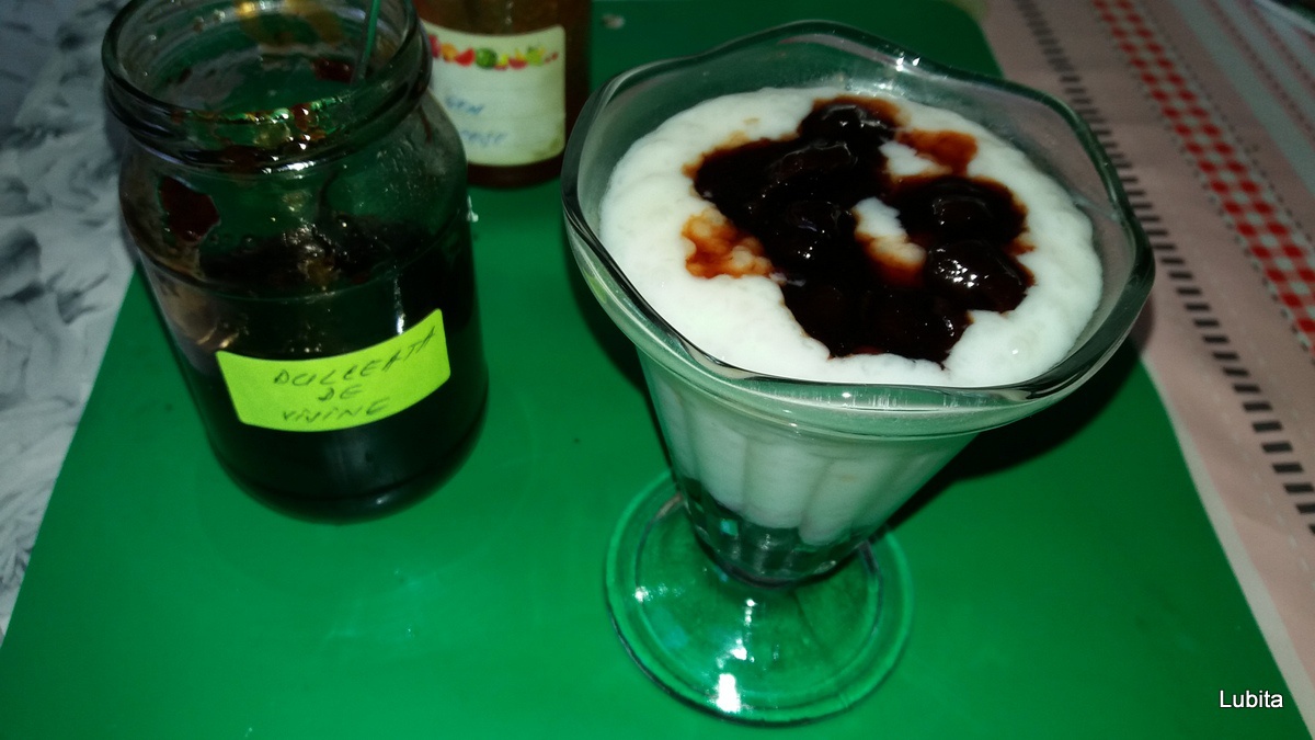 Budinca de tapioca cu lapte de cocos si lapte de soia