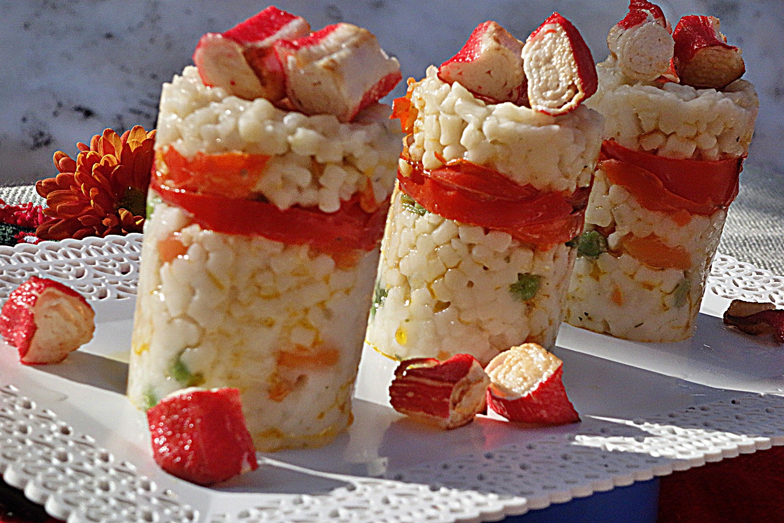 Cus-cus cu legume si surimi delicios