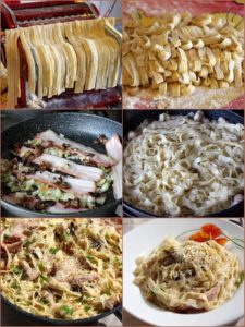 Paste de casa, cu hribi si bacon