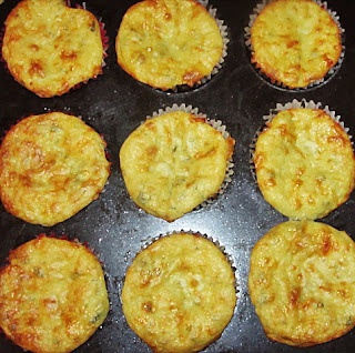 Briose cu cascaval si oua de prepelita