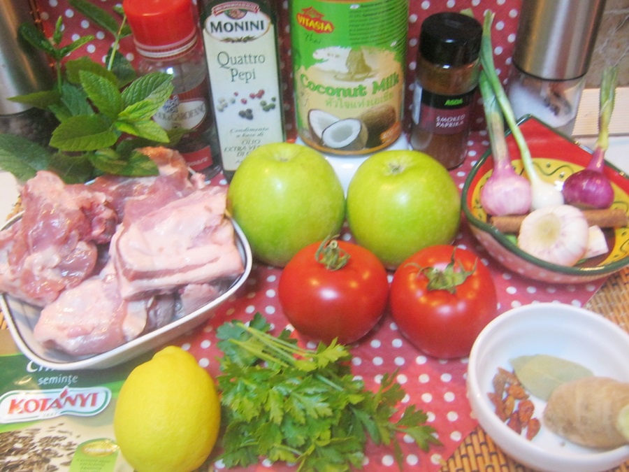 Madras de miel cu orez si chutney de mere cu menta