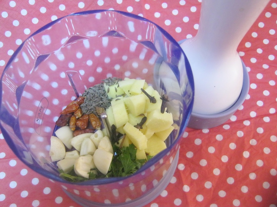 Madras de miel cu orez si chutney de mere cu menta