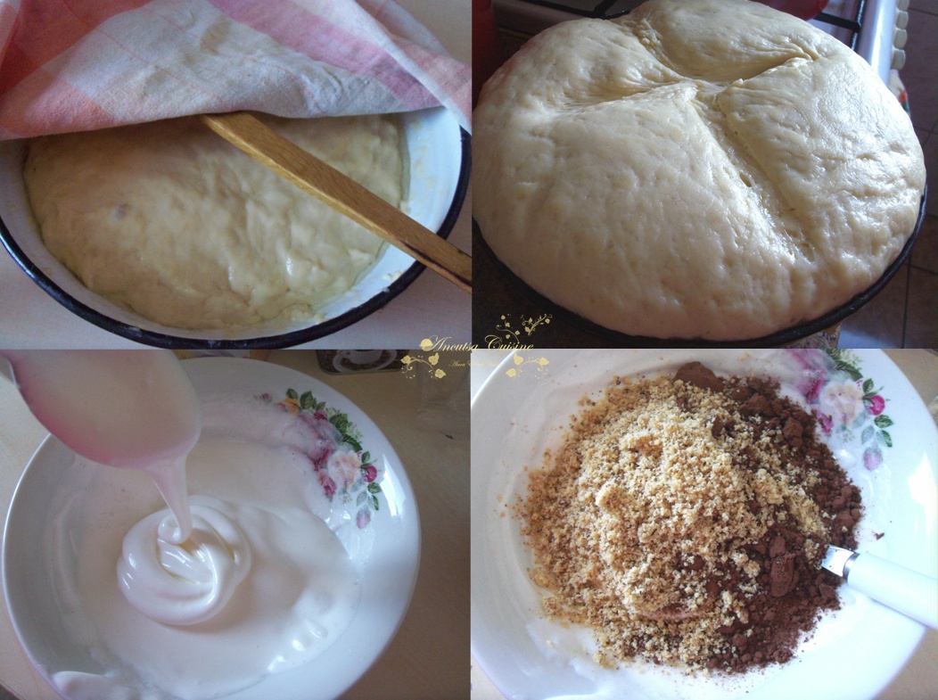 Cozonaci cu bezea, cacao si nuca