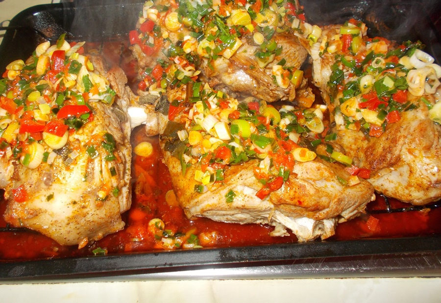 Pulpa de miel in vin alb cu salvie si cartofi calugaresti