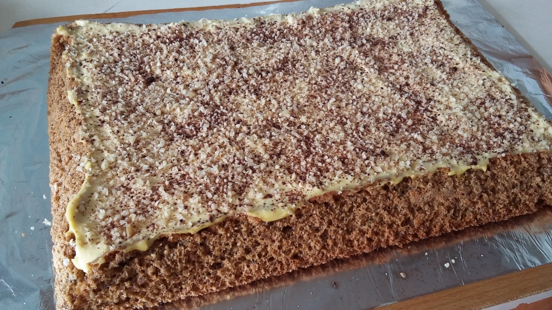 Prajitura cu nuca si crema cu mascarpone