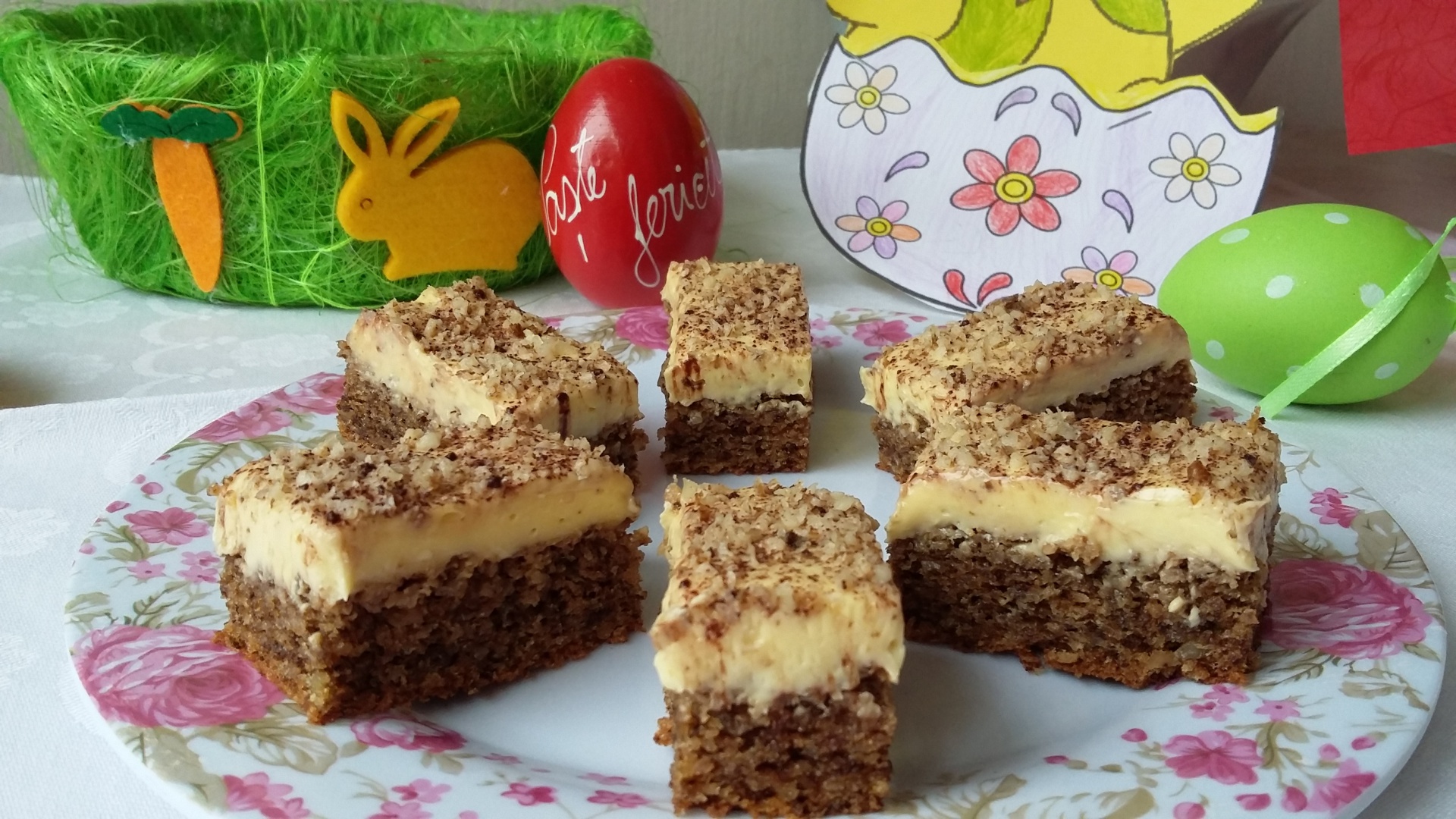 Prajitura cu nuca si crema cu mascarpone