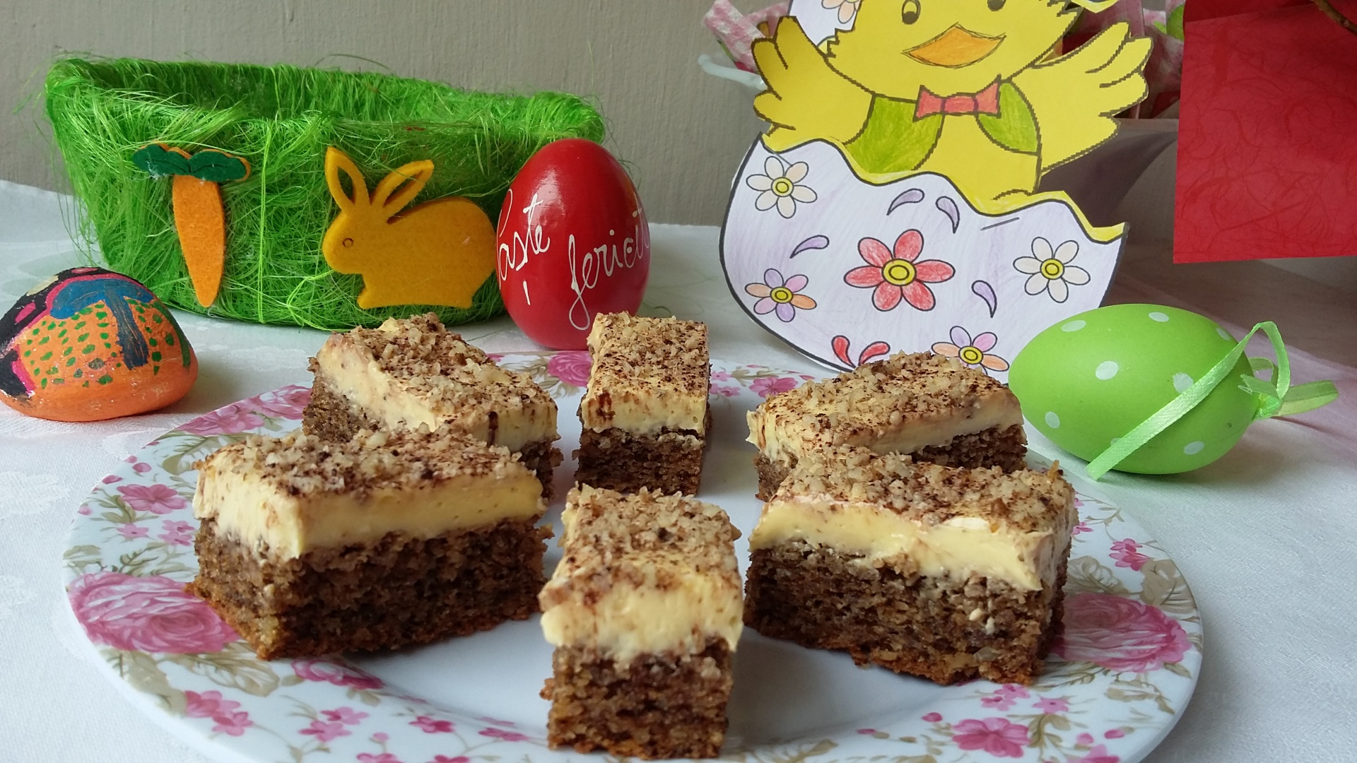 Prajitura cu nuca si crema cu mascarpone