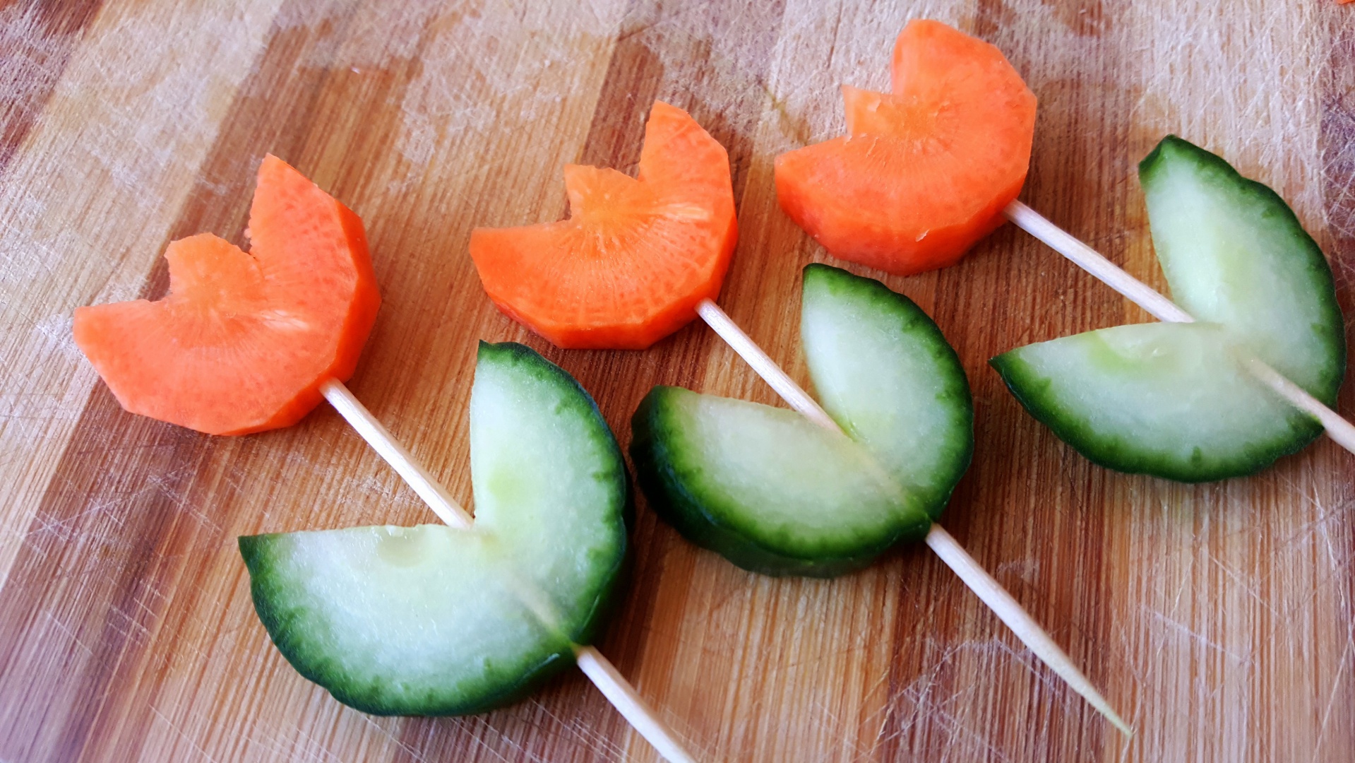 Lalele din morcov si castravete