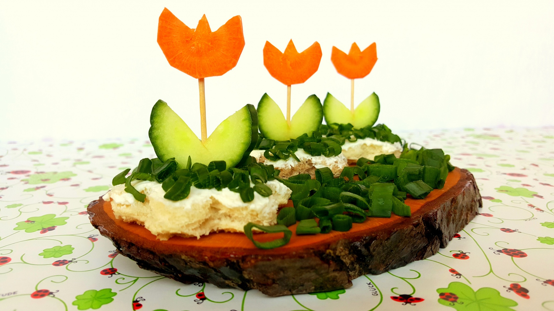 Lalele din morcov si castravete